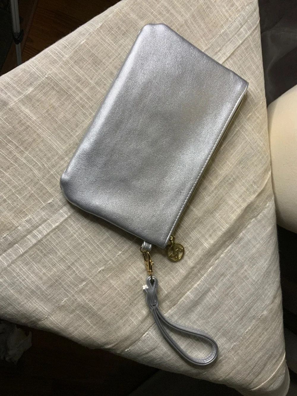 Adrienne Vittadini Silver charging wallet-wristlet